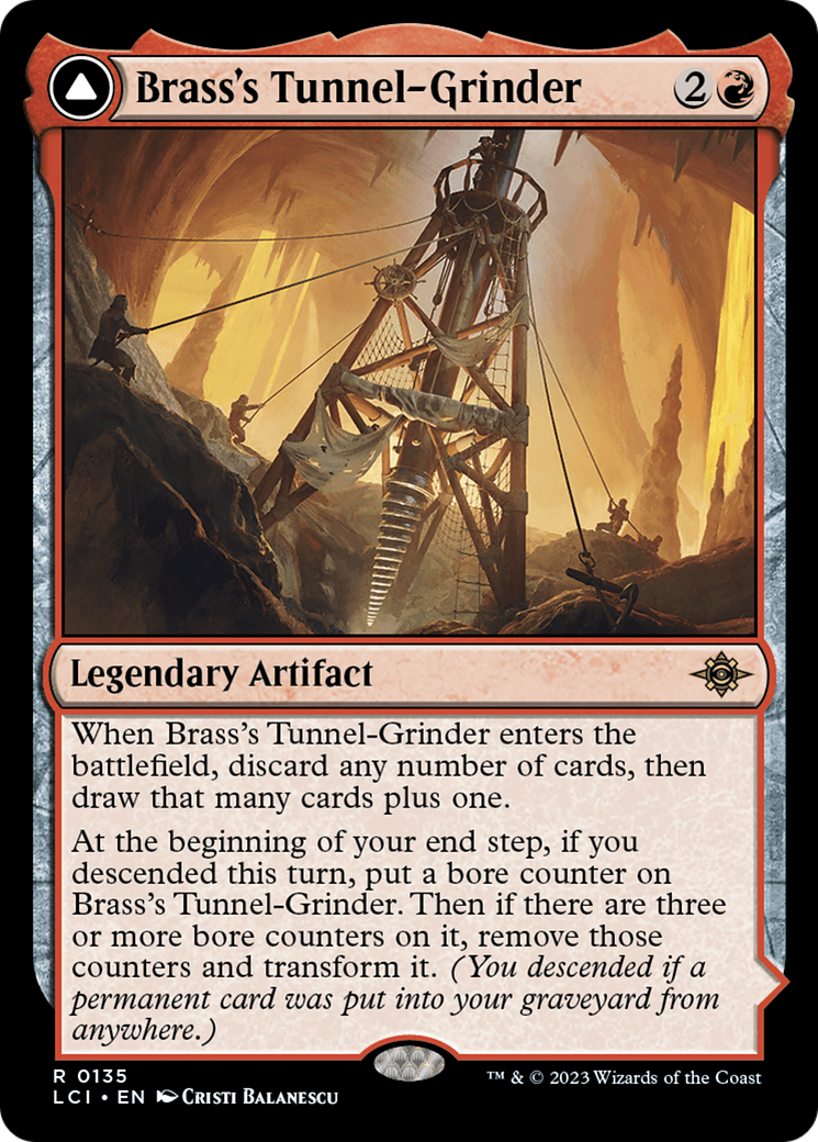Brass's Tunnel-Grinder // Tecutlan, the Searing Rift (LCI-135) [The Lost Caverns of Ixalan] Foil