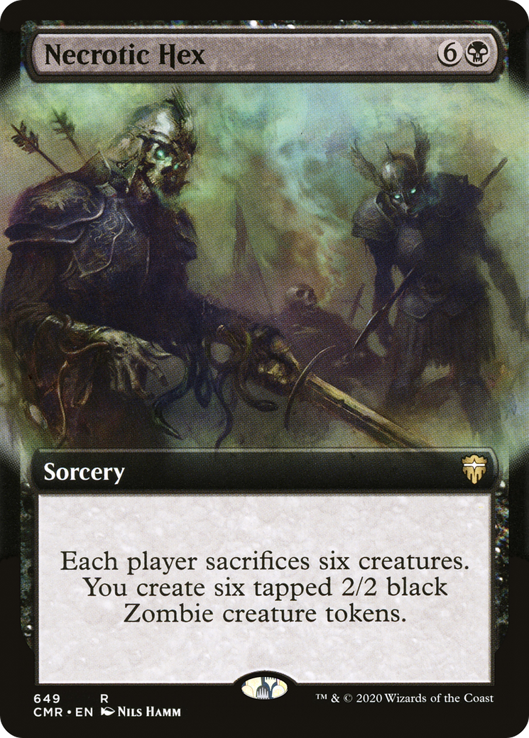 Necrotic Hex (CMR-649) [Commander Legends]: (Extended Art)