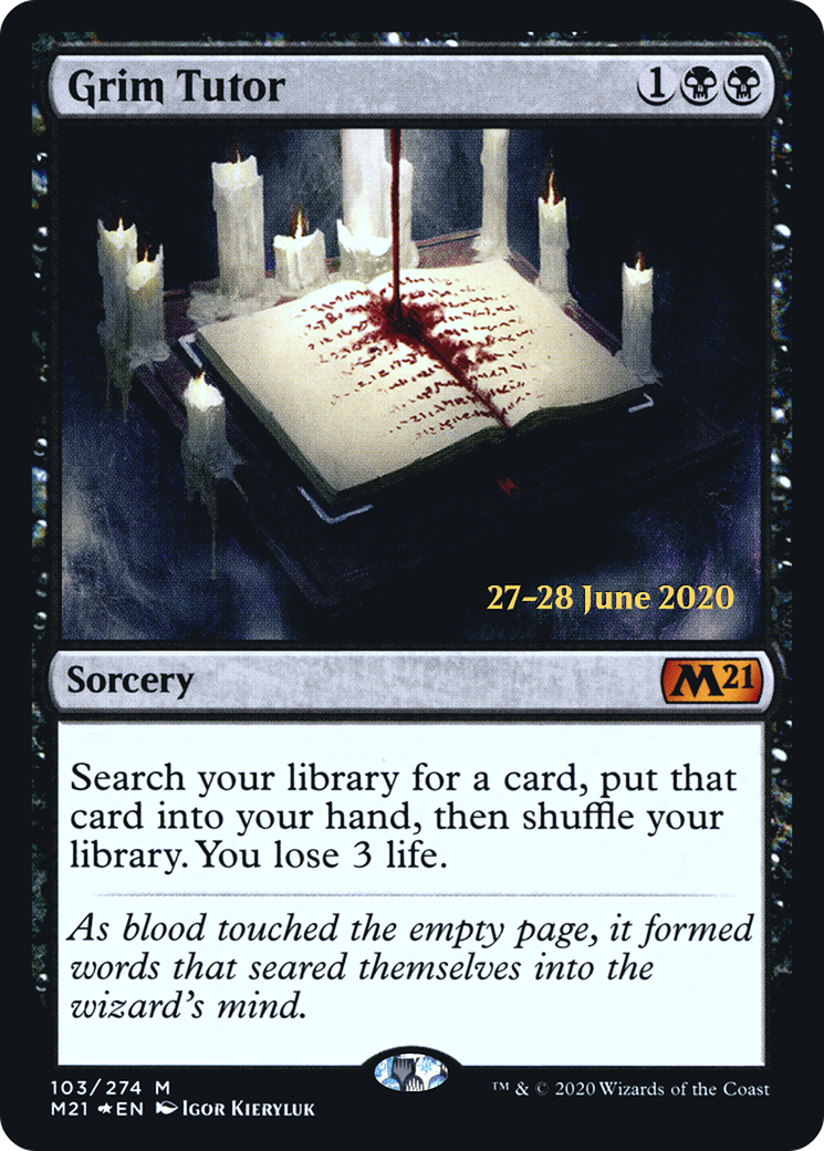 Grim Tutor (PRE-103S) [Core Set 2021 Promos] Foil