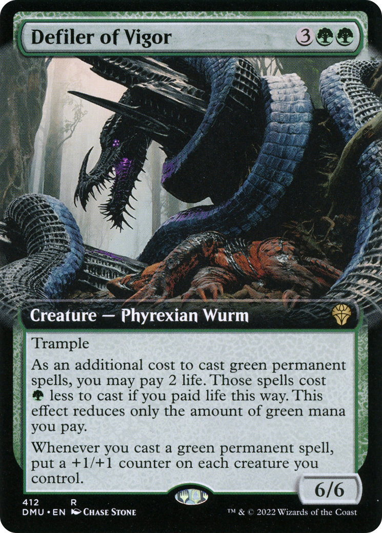 Defiler of Vigor (Extended Art) (DMU-412) [Dominaria United]
