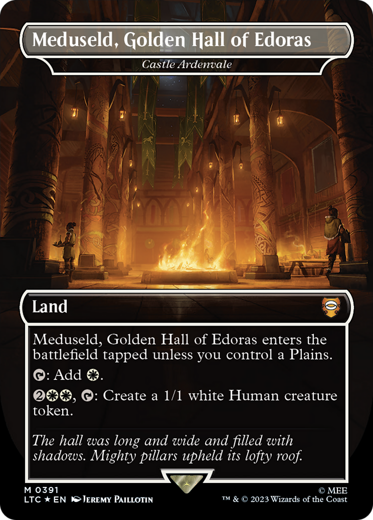 Meduseld, Golden Hall of Edoras - Castle Ardenvale (Surge Foil) (LTC-391) [Tales of Middle-earth Commander] / Meduseld, Golden Hall of Edoras (Borderless) Foil