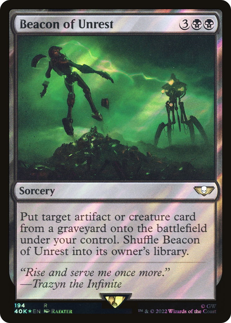 Beacon of Unrest (Surge Foil) (40K-194) [Warhammer 40,000 Commander] Foil
