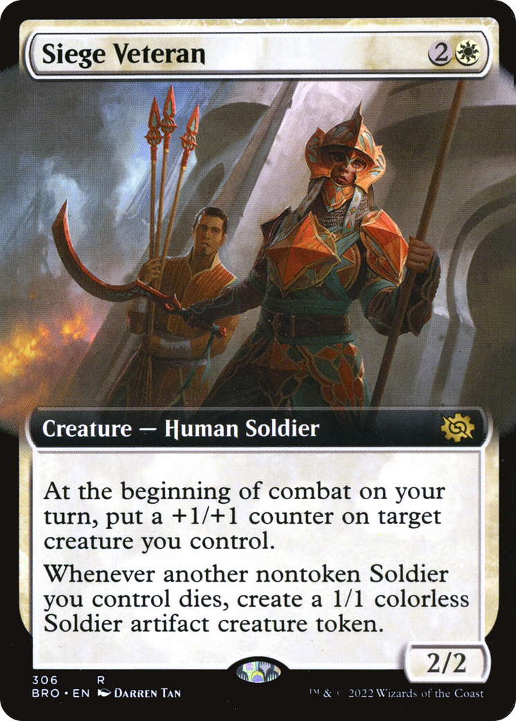 Siege Veteran (Extended Art) (BRO-306) [The Brothers' War]