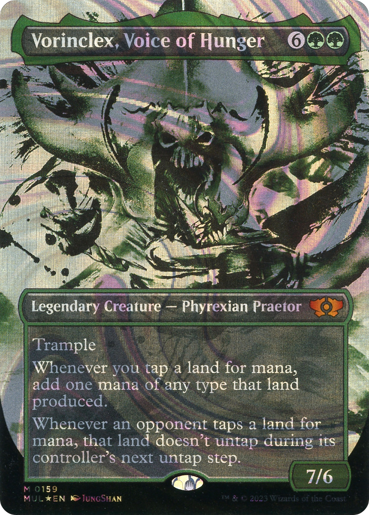 Vorinclex, Voice of Hunger (MUL-159) [Multiverse Legends]: (Showcase) (Borderless) Foil