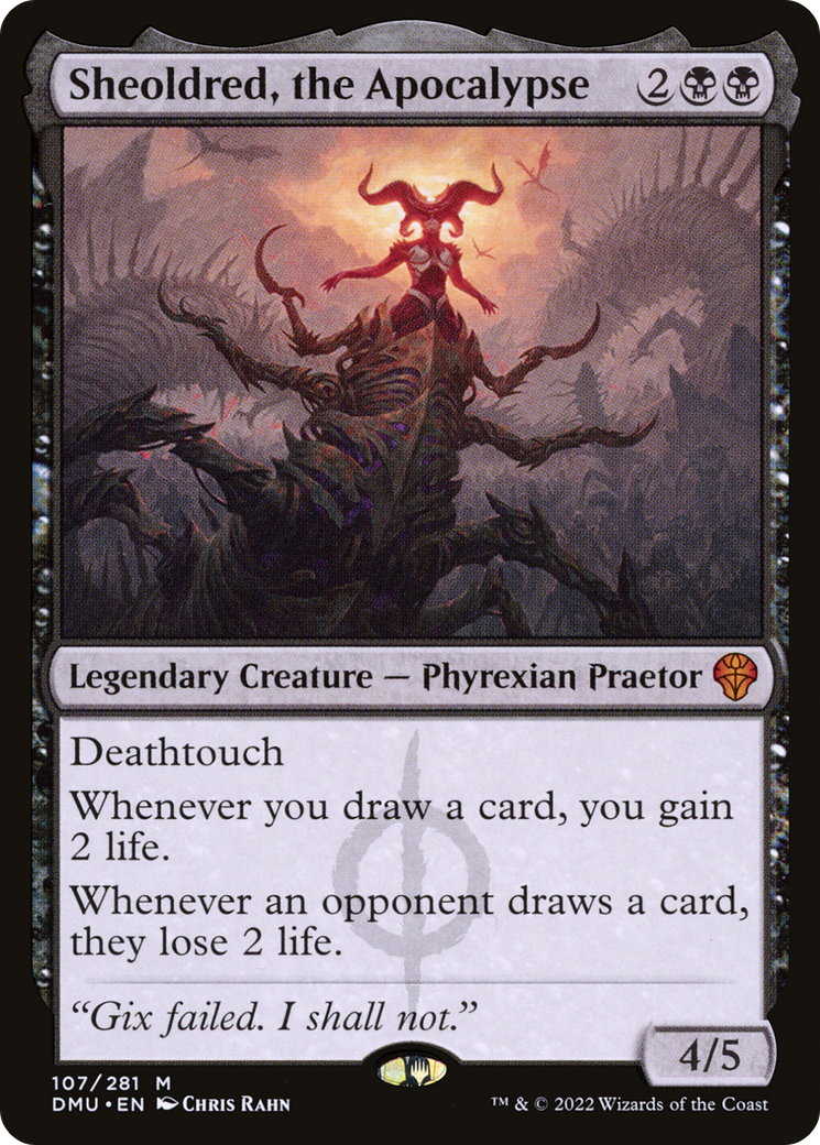 Sheoldred, the Apocalypse (DMU-107) [Dominaria United] Foil