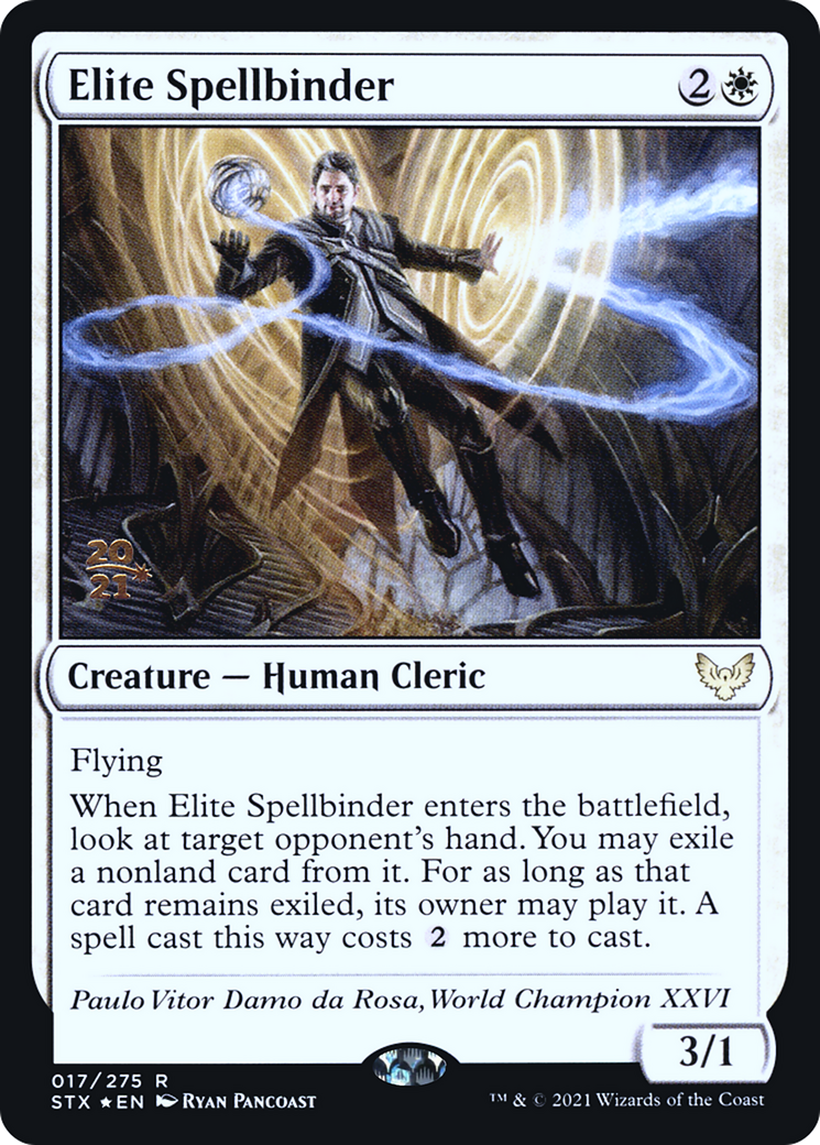 Elite Spellbinder (PRE-17S) [Strixhaven: School of Mages Promos] Foil