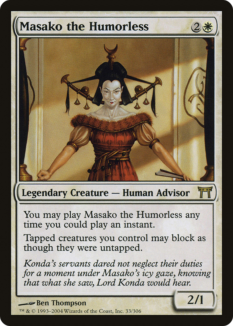 Masako the Humorless (CHK-033) [Champions of Kamigawa] Foil