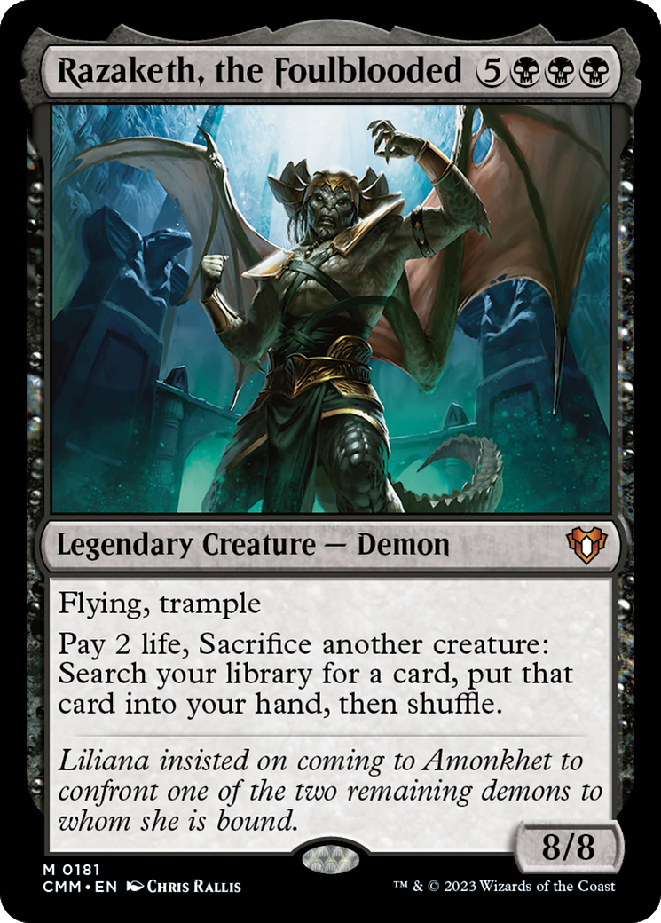 Razaketh, the Foulblooded (CMM-181) [Commander Masters] Foil