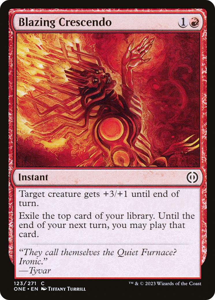 Blazing Crescendo (ONE-123) [Phyrexia: All Will Be One] Foil