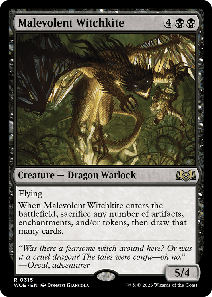 Malevolent Witchkite (WOE-315) [Wilds of Eldraine]