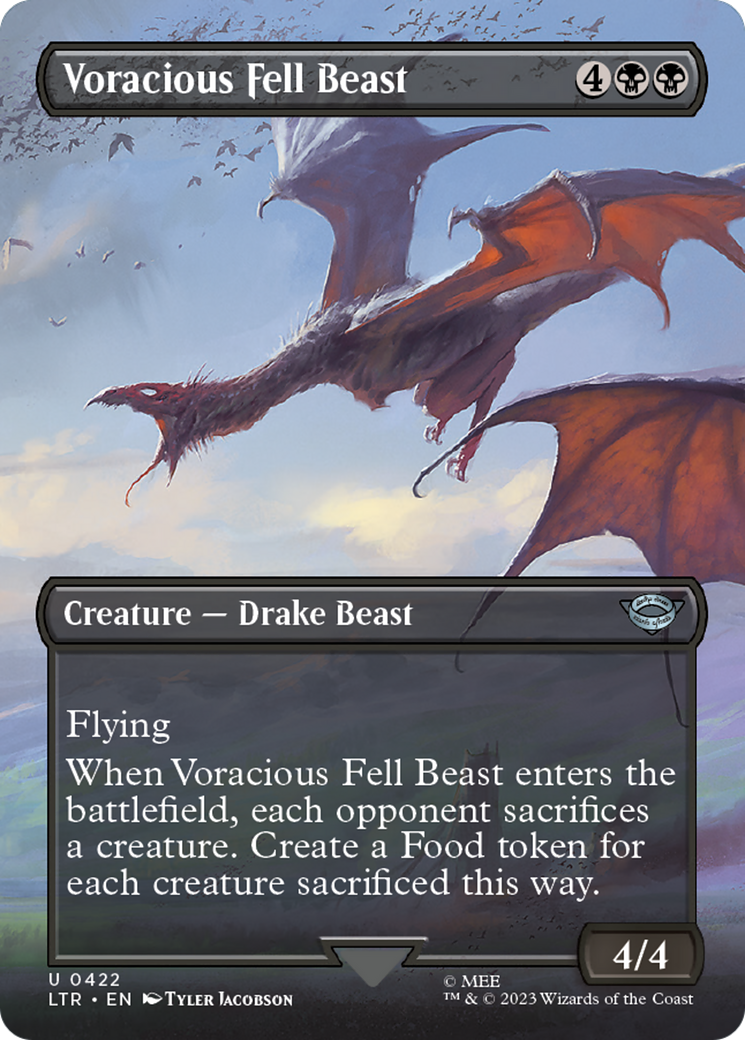 Voracious Fell Beast (Borderless) (LTR-422) [The Lord of the Rings: Tales of Middle-earth]