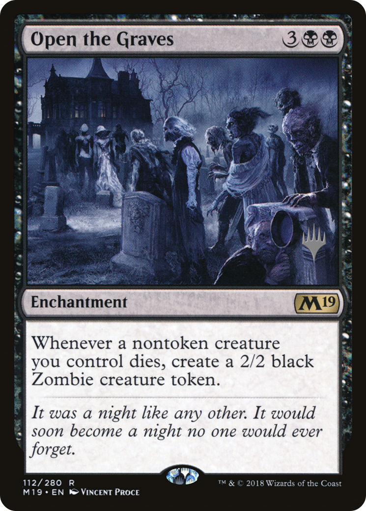 Open the Graves (PPZNR-112P) [Core Set 2019 Promos] Foil