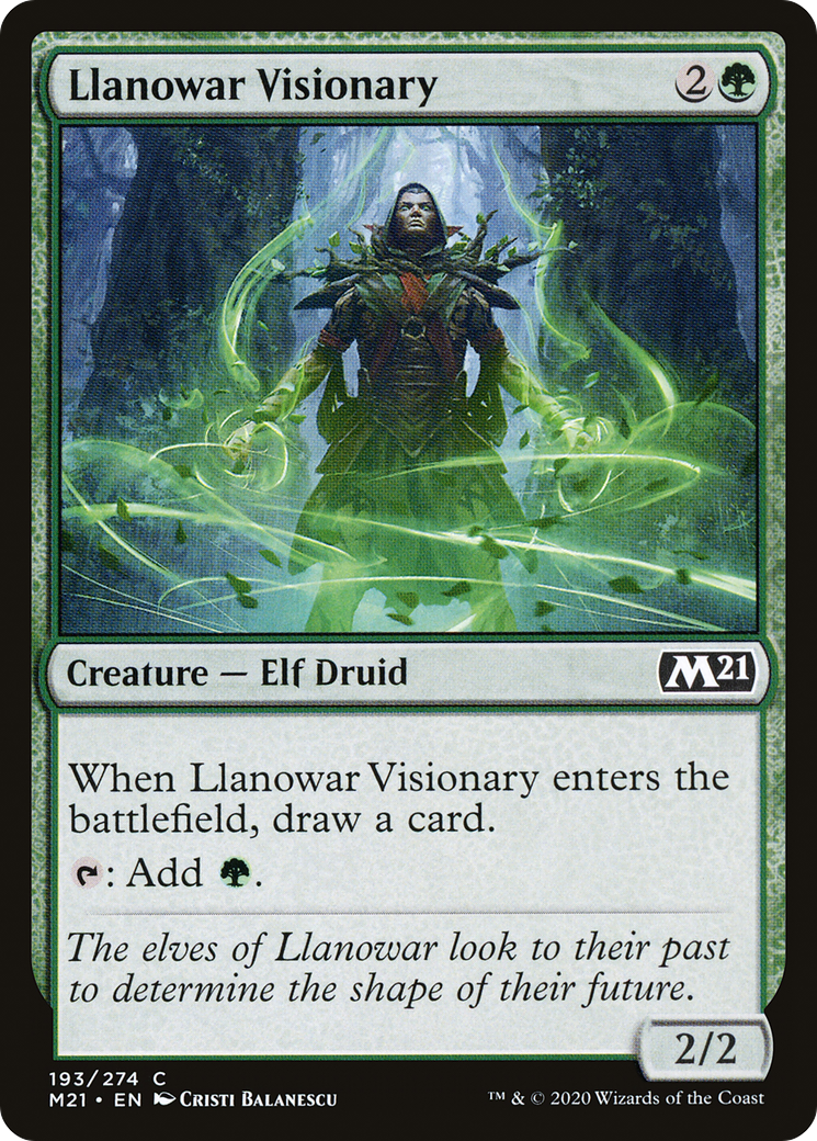Llanowar Visionary (M21-193) [Core Set 2021] Foil