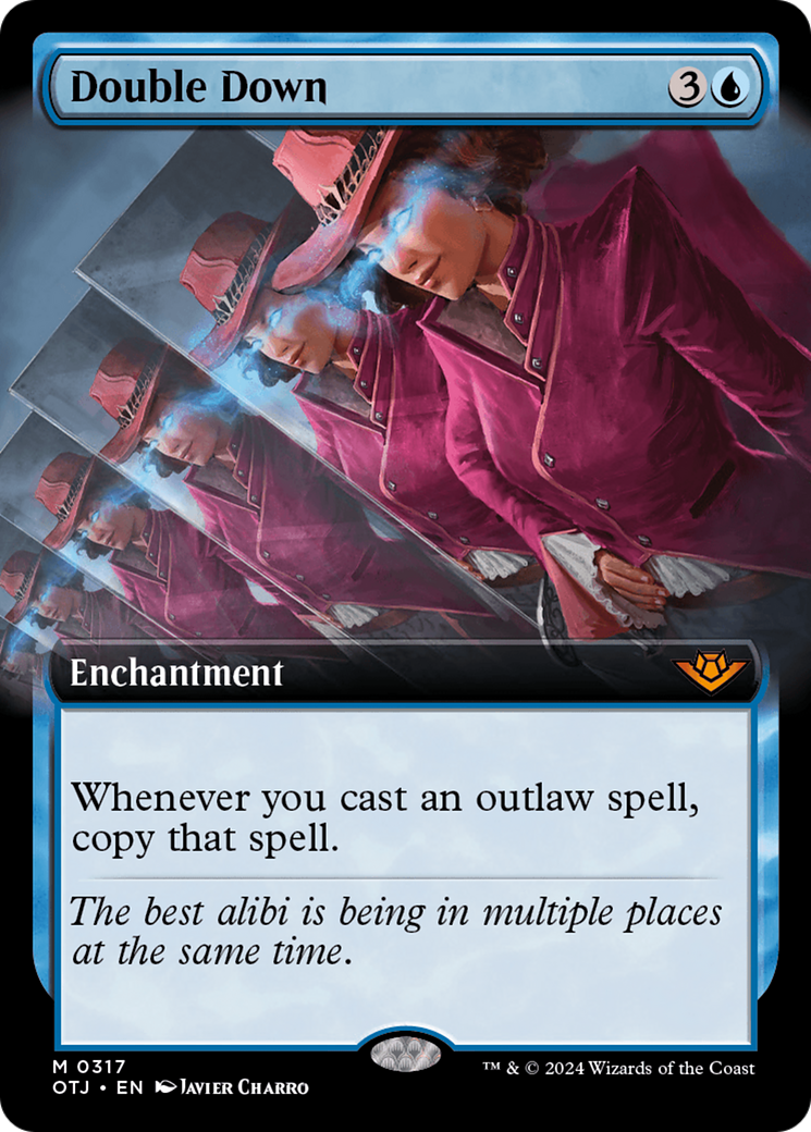 Double Down (OTJ-317) [Outlaws of Thunder Junction]: (Extended Art) Foil