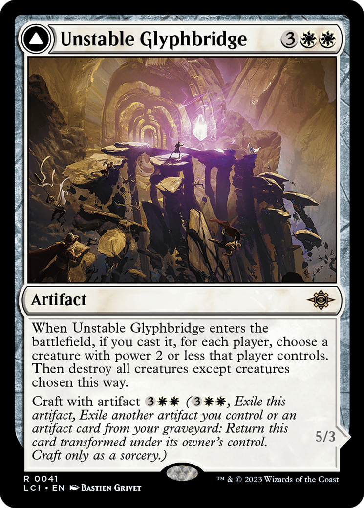 Unstable Glyphbridge // Sandswirl Wanderglyph (LCI-041) [The Lost Caverns of Ixalan]