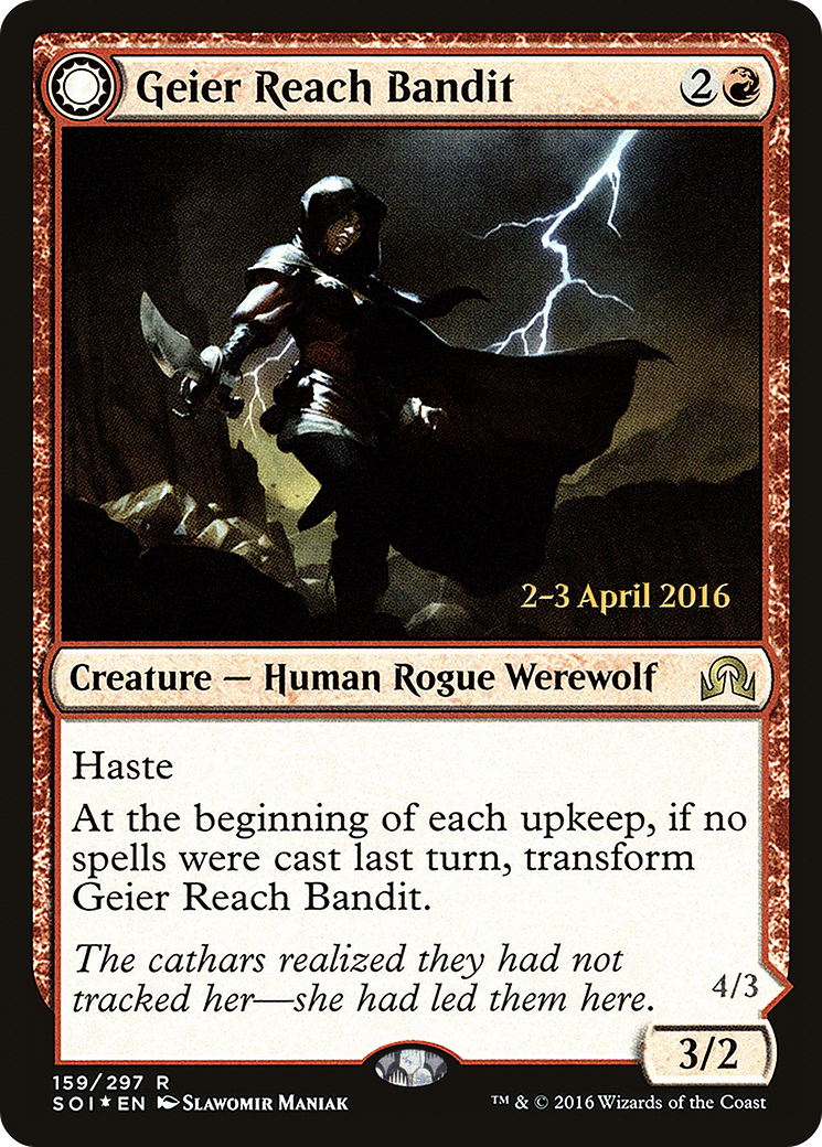 Geier Reach Bandit (PRE-159S) [Shadows over Innistrad Promos] Foil