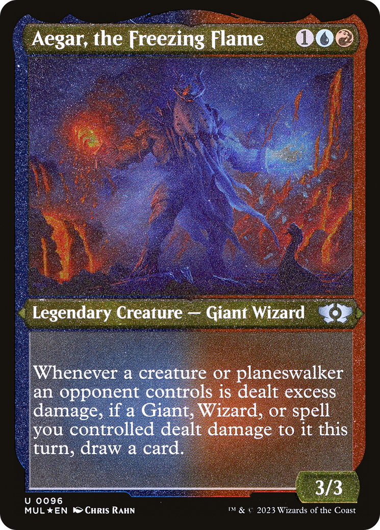 Aegar, the Freezing Flame (MUL-096) [Multiverse Legends] Etched Foil