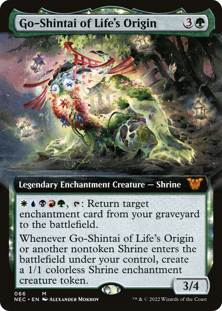 Go-Shintai of Life's Origin (NEC-066) [Neon Dynasty Commander]: (Extended Art)