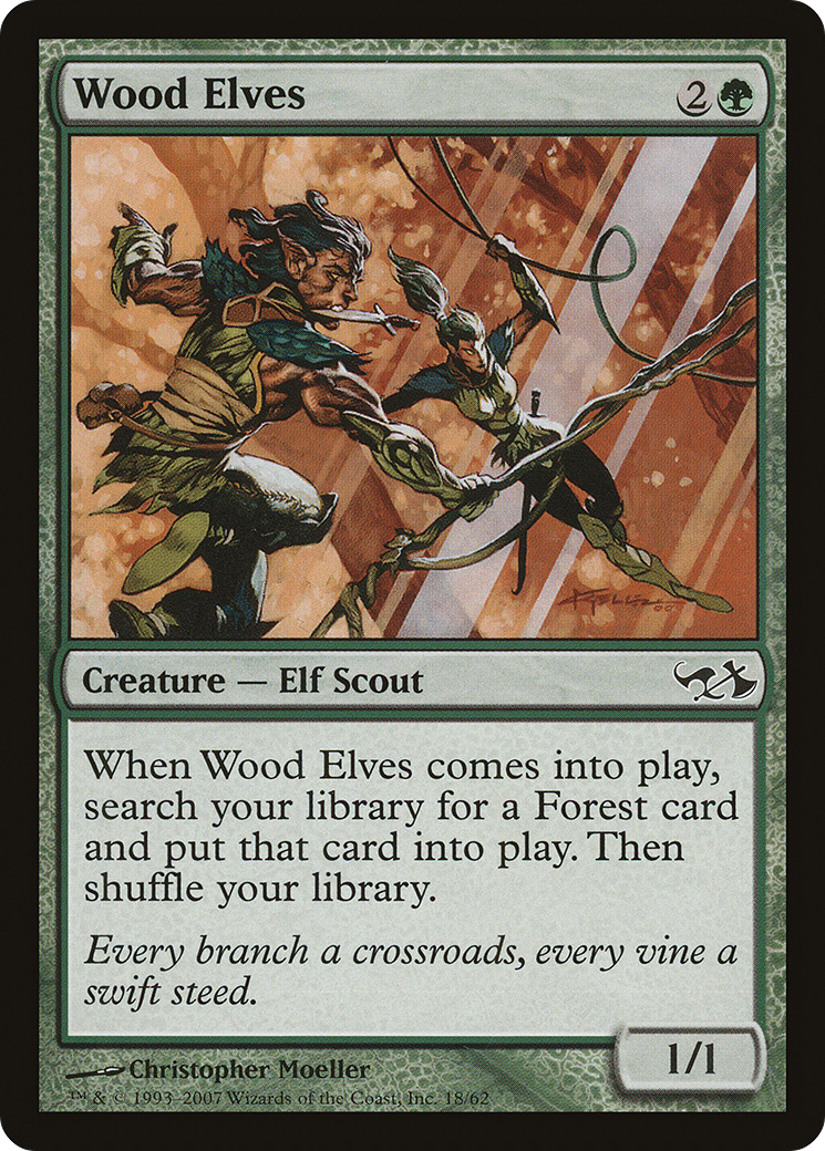 Wood Elves (EVG-018) [Duel Decks: Elves vs. Goblins]