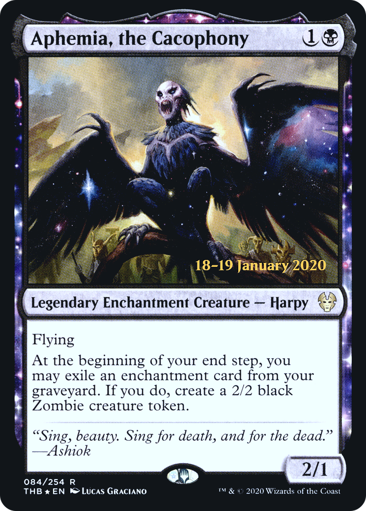 Aphemia, the Cacophony (PRE-84S) [Theros Beyond Death Promos]: (enchantment) Foil