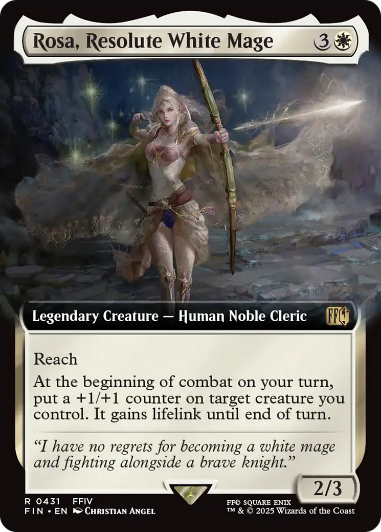 Rosa, Resolute White Mage (Extended Art) (FIN-431) [FINAL FANTASY]: (Extended Art) Foil