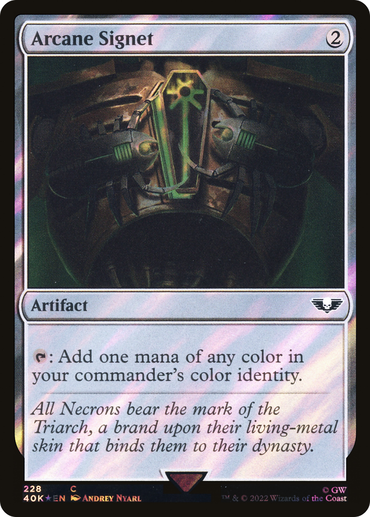 Arcane Signet (40K-228) (Surge Foil) [Warhammer 40,000 Commander] Foil