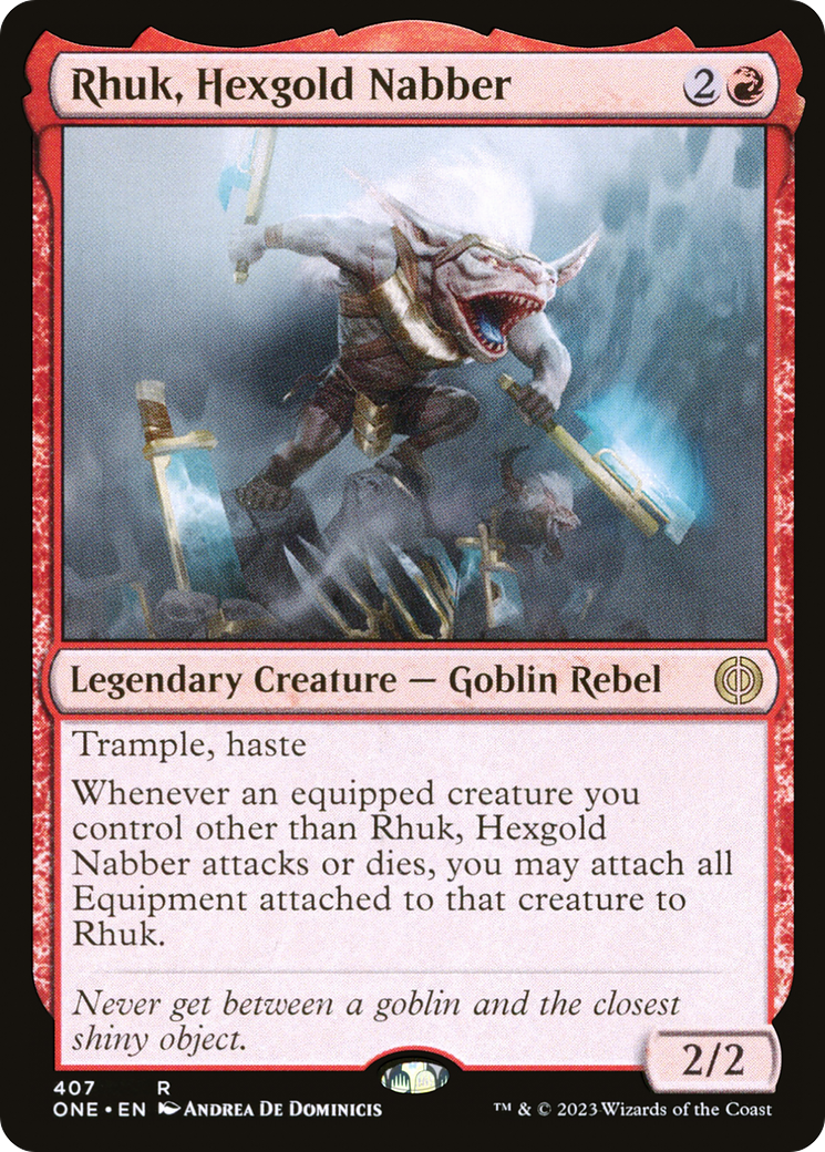 Rhuk, Hexgold Nabber (ONE-407) [Phyrexia: All Will Be One] Foil