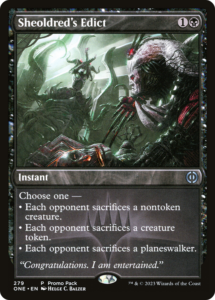 Sheoldred's Edict (PPONE-279) [Phyrexia: All Will Be One] Foil