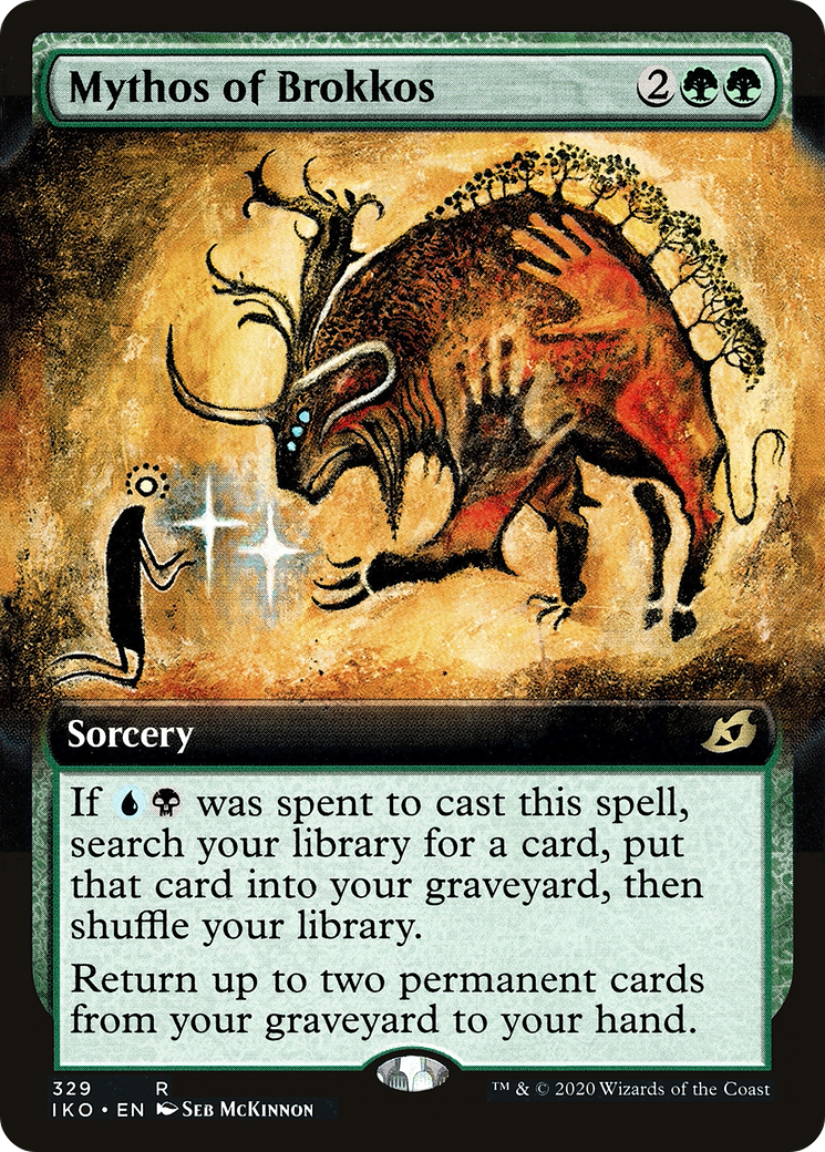 Mythos of Brokkos (IKO-329) [Ikoria: Lair of Behemoths]: (Extended Art) Foil