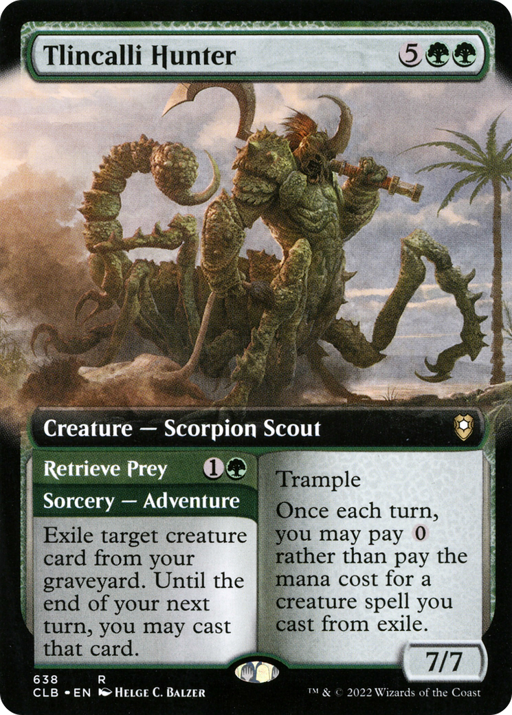 Tlincalli Hunter (Extended Art) (CLB-638) [Commander Legends: Battle for Baldur's Gate]