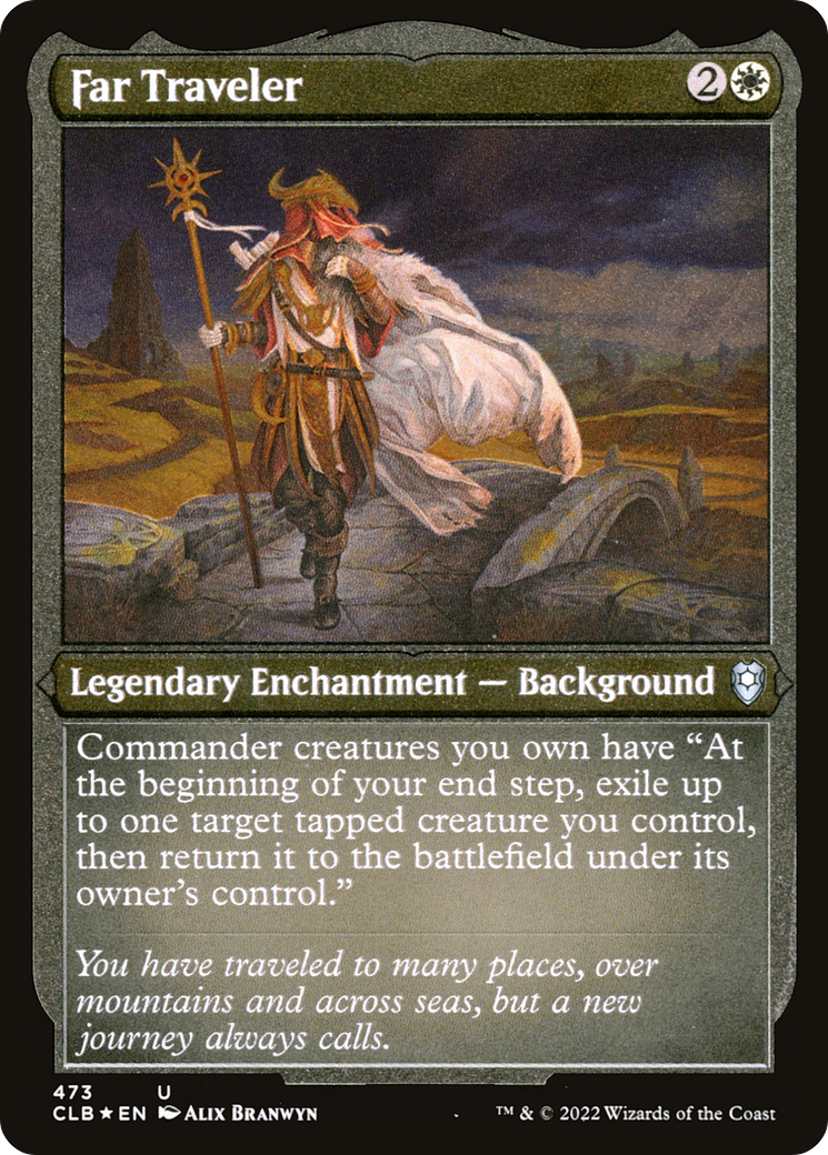 Far Traveler (Foil Etched) (CLB-473) [Commander Legends: Battle for Baldur's Gate] Foil