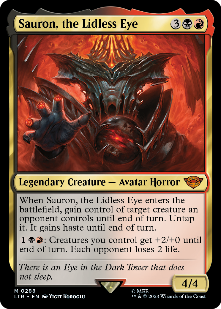 Sauron, the Lidless Eye (LTR-288) [The Lord of the Rings: Tales of Middle-earth] Foil