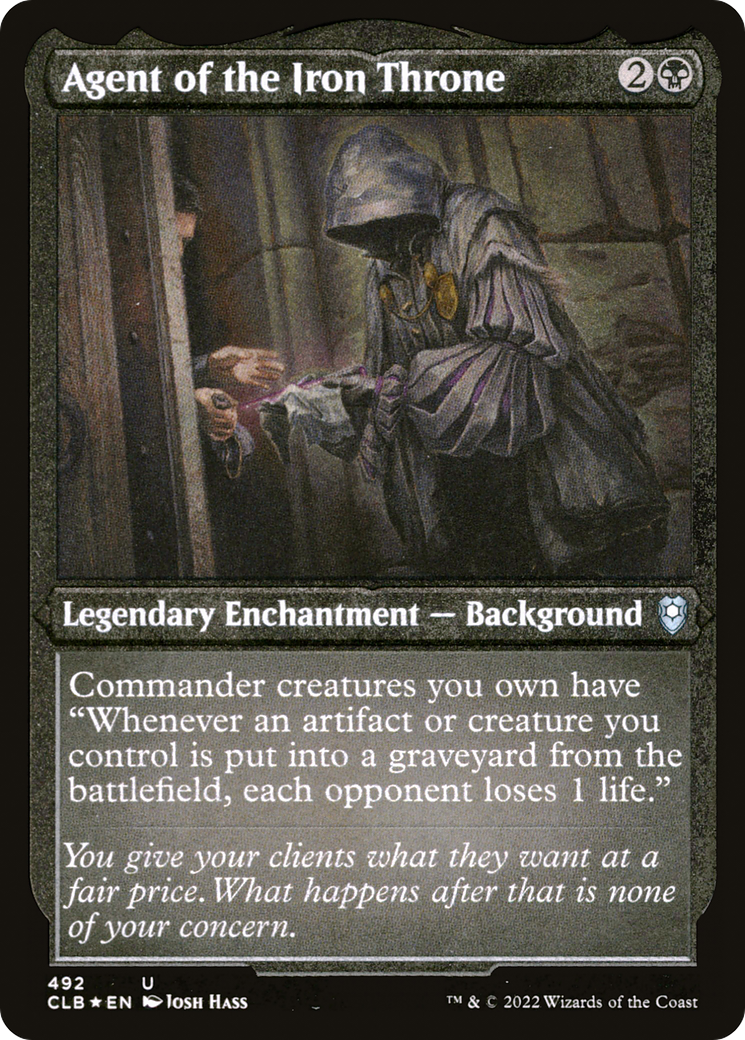 Agent of the Iron Throne (CLB-492) [Commander Legends: Battle for Baldur's Gate] Etched Foil