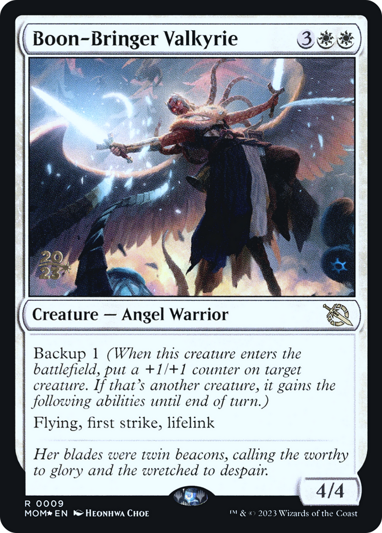 Boon-Bringer Valkyrie (PRE-09S) [March of the Machine Promos] Foil