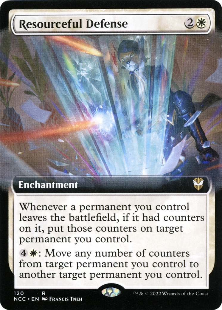 Resourceful Defense (Extended Art) (NCC-120) [New Capenna Commander]