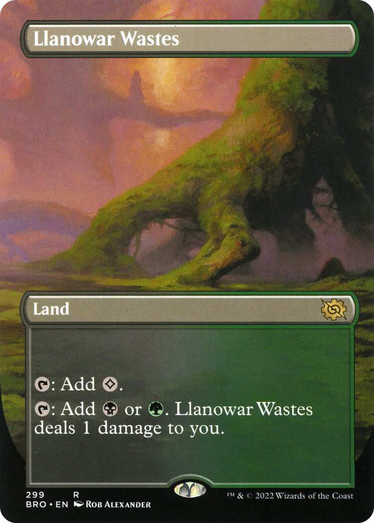 Llanowar Wastes (Borderless) (BRO-299) [The Brothers' War]