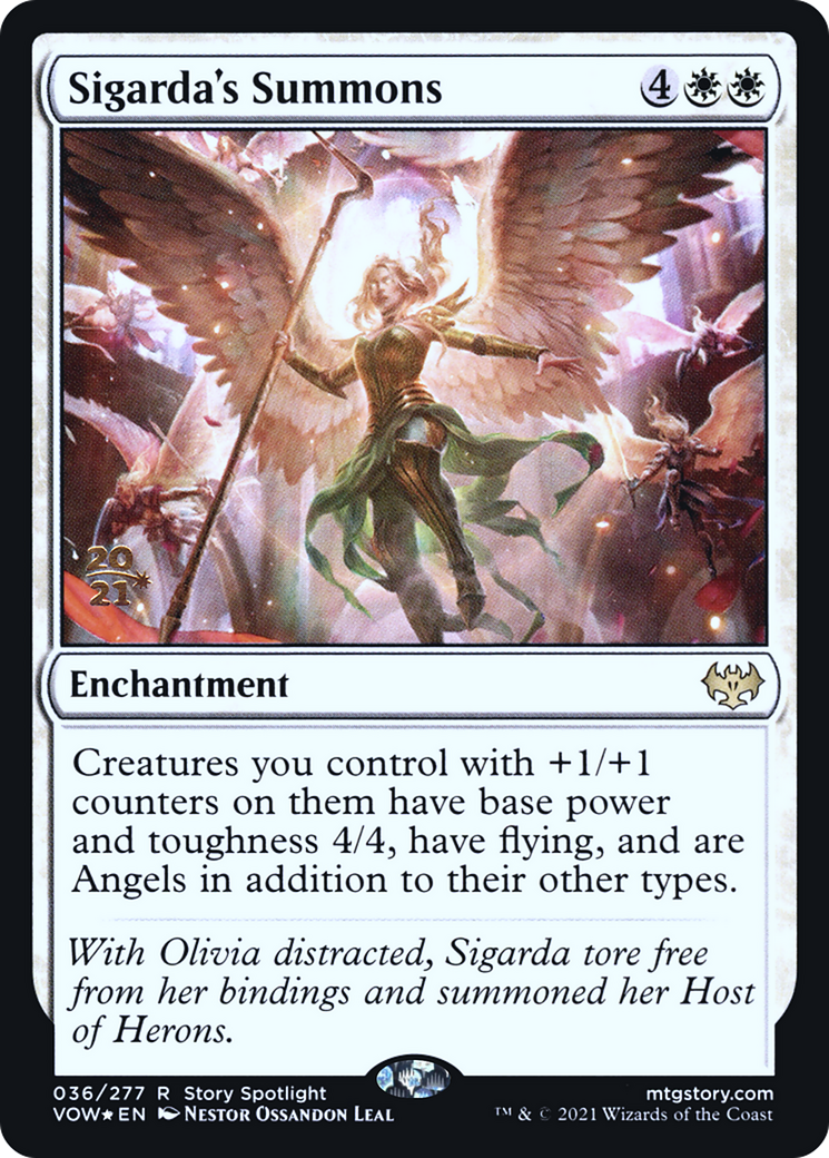 Sigarda's Summons (PRE-036) [Innistrad: Crimson Vow Promos] Foil