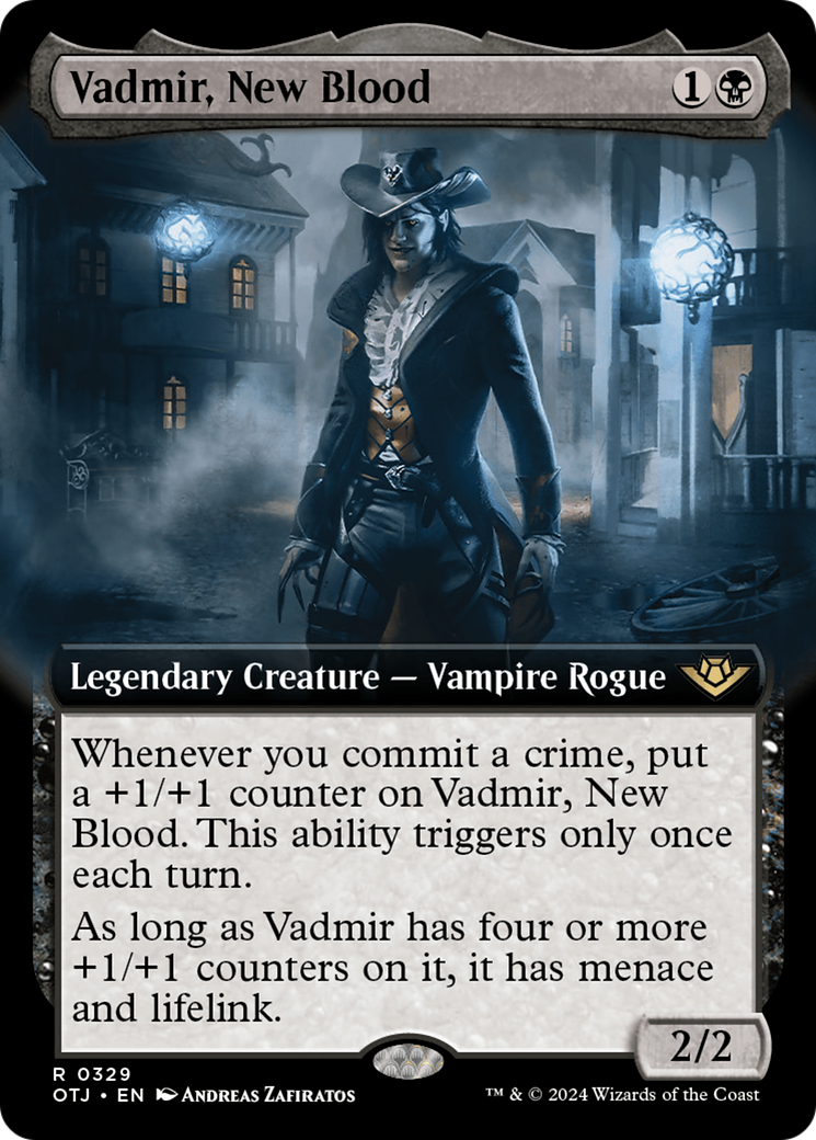 Vadmir, New Blood (OTJ-329) [Outlaws of Thunder Junction]: (Extended Art)