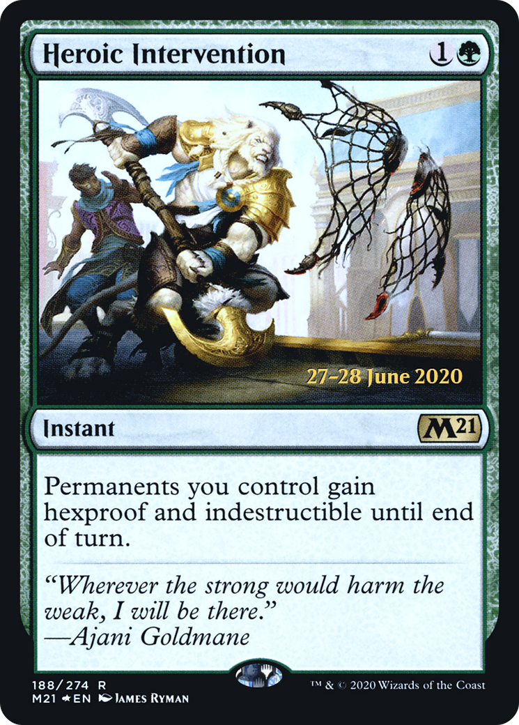 Heroic Intervention (M21) (PRE-188S) [Core Set 2021 Promos] Foil