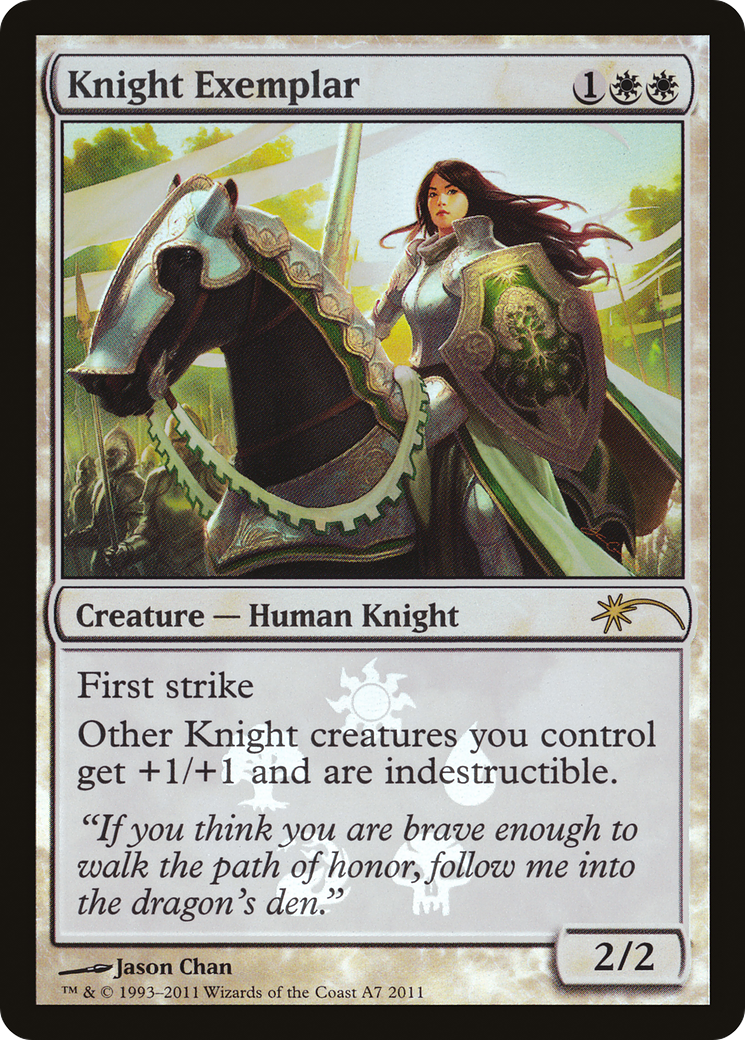 Knight Exemplar (MEDIA-0A7) [Magic 2011 Promos] Foil