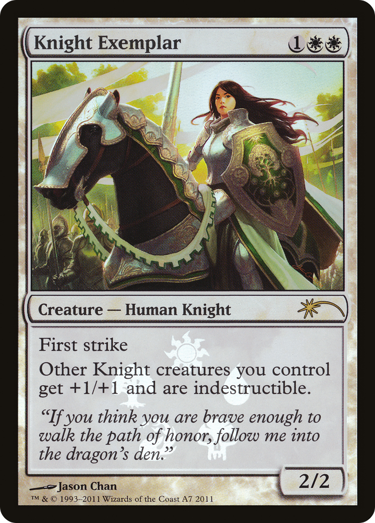 Knight Exemplar (MEDIA-0A7) [Magic 2011 Promos] Foil