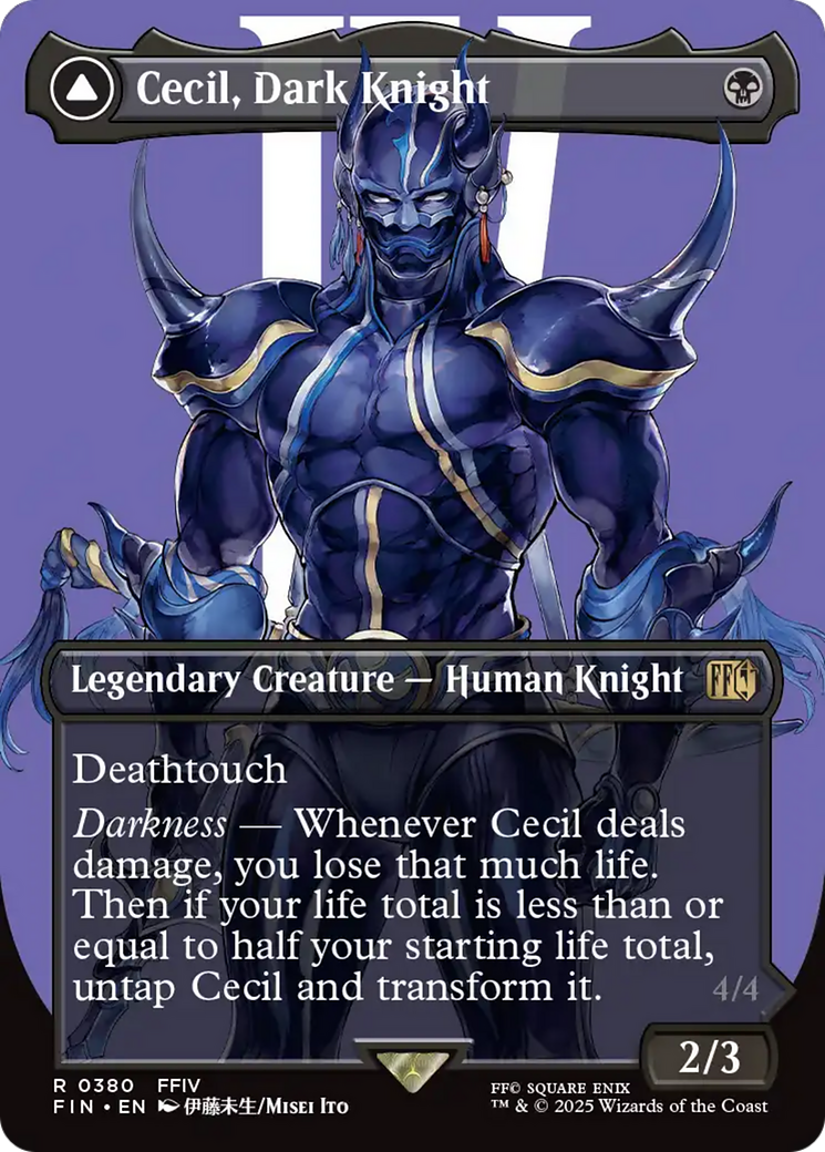 Cecil, Dark Knight (Borderless) (FIN-380) [FINAL FANTASY] (Borderless) Foil
