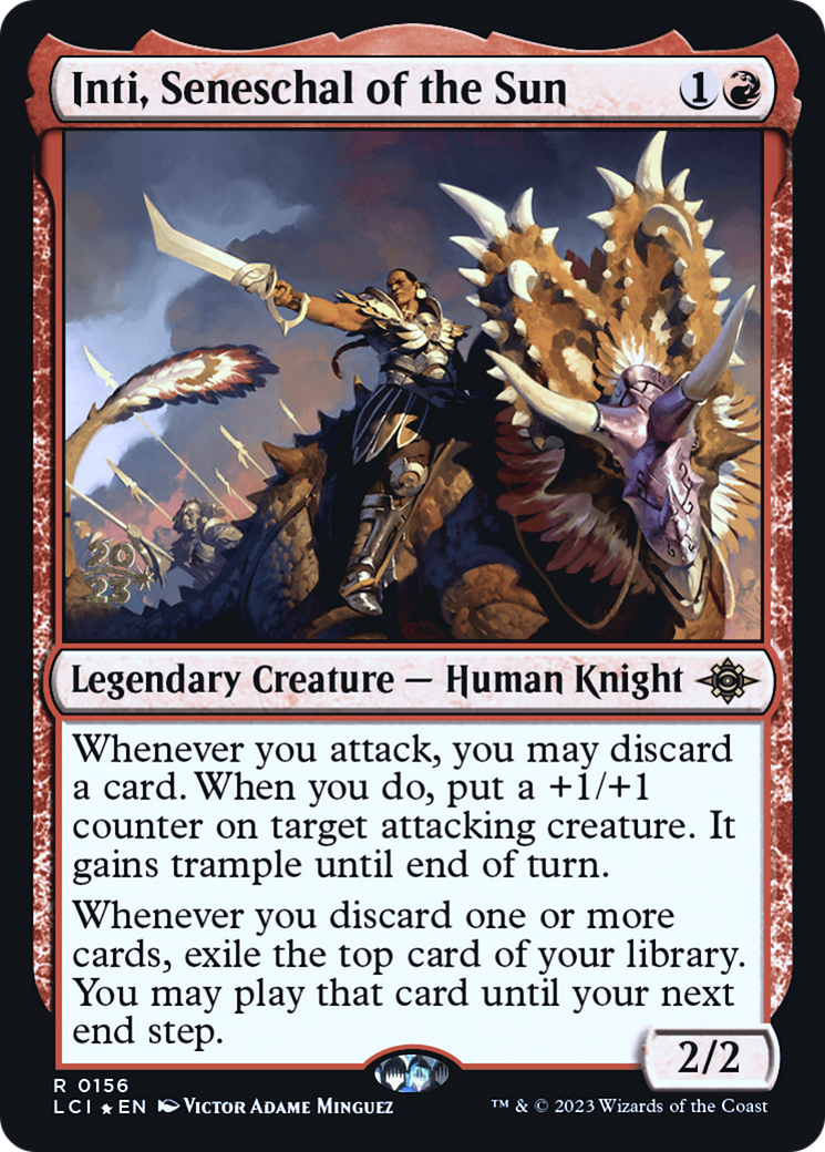 Inti, Seneschal of the Sun (PRE-156) [The Lost Caverns of Ixalan Promos] Foil