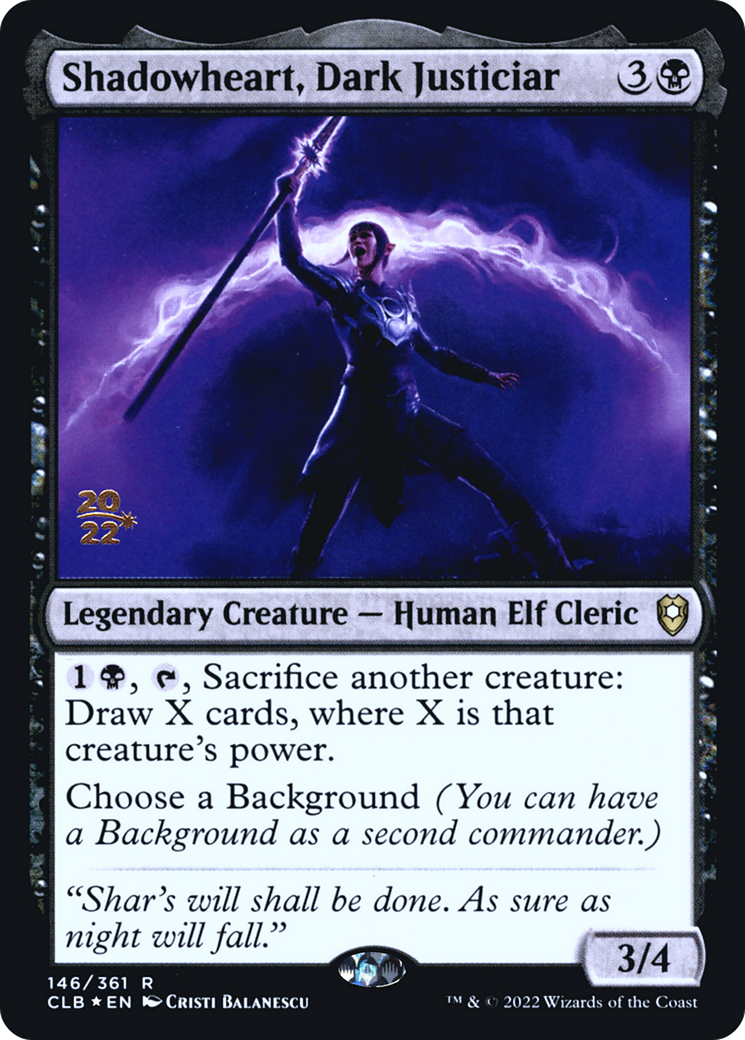Shadowheart, Dark Justiciar (PRE-146) [Battle for Baldur's Gate Promos] Foil