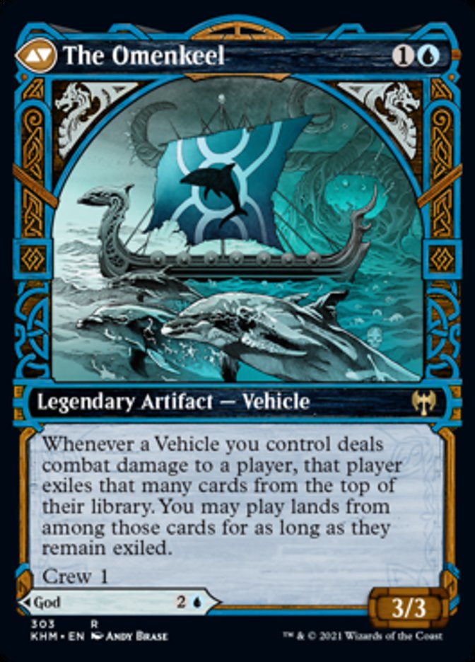 Cosima, God of the Voyage // The Omenkeel (KHM-303) [Kaldheim]: (Showcase) Foil