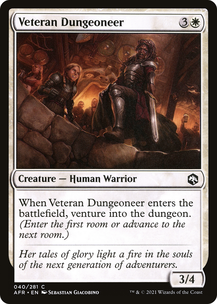 Veteran Dungeoneer (AFR-040) [Adventures in the Forgotten Realms] Foil