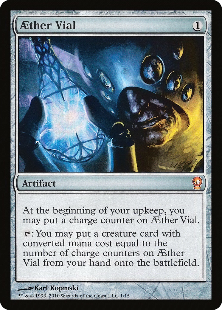 Aether Vial (V10-001) [From the Vault: Relics] Foil