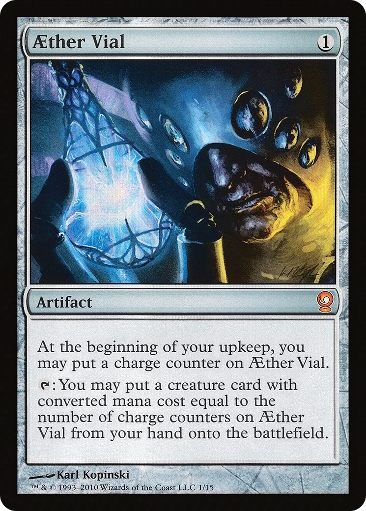Aether Vial (V10-001) [From the Vault: Relics] Foil