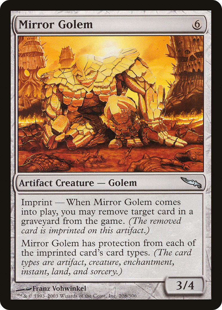 Mirror Golem (MRD-208) [Mirrodin] Foil