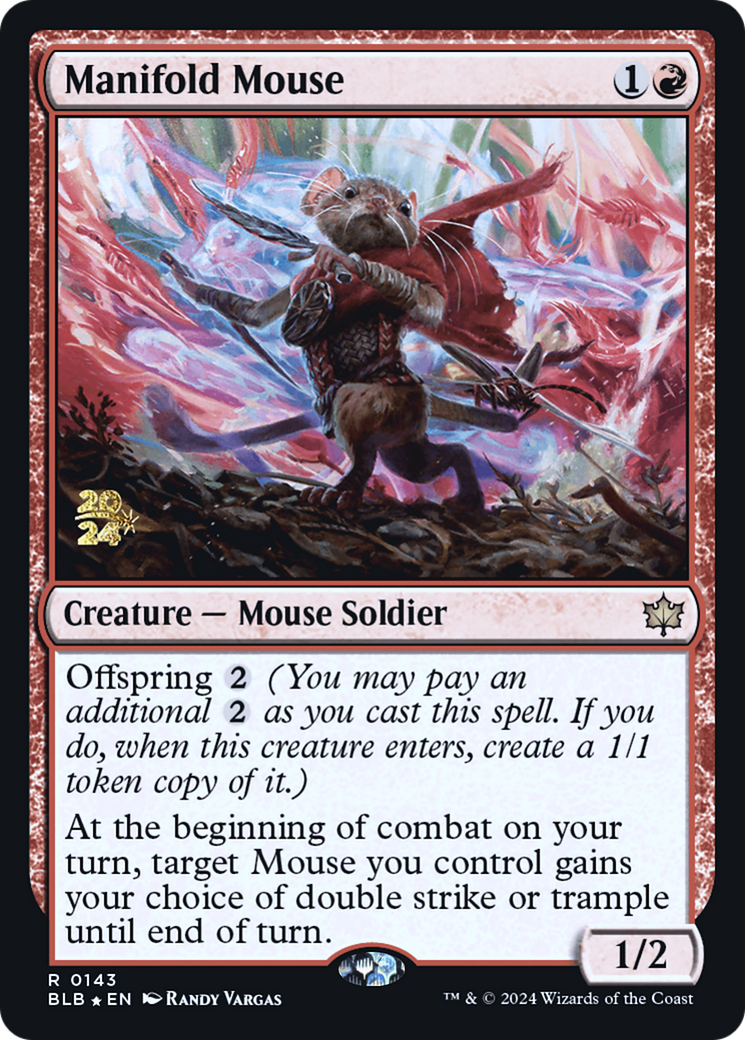 Manifold Mouse (PRE-143S) [Bloomburrow Promos] Foil